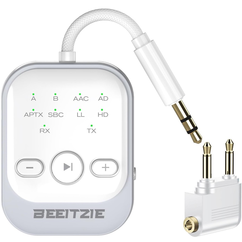 Bluetooth 5.4 wireless audio Transmitter& Receiver, 2-in-1 for TV/PC/Airplane, - Picture 10 of 11